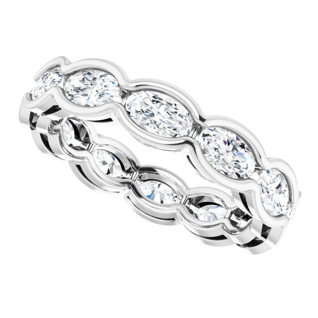 2.52 ct. Oval Diamond Eternity Band-VIRABYANI
